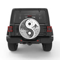 MOUNTAINS AND SEA YING YANG PEARL  WHITE CARBON FIBER TIRE COVER
