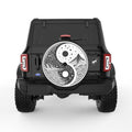 MOUNTAINS AND SEA YING YANG BLACK TIRE COVER