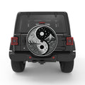 MOUNTAINS AND SEA YING YANG WHITE TIRE COVER