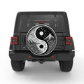 MOUNTAINS AND SEA YING YANG BLACK TIRE COVER