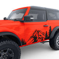 MOUNTAINS AND FOREST BODY GRAPHIC DECAL FITS 2021+ FORD BRONCO 2 DOOR