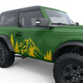 MOUNTAINS AND FOREST BODY GRAPHIC DECAL FITS 2023 FORD BRONCO 2 DOOR
