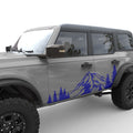 MOUNTAINS AND FOREST BODY GRAPHIC DECAL FITS 2021+ FORD BRONCO 4 DOOR