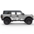 MOUNTAINS AND FOREST SIDE GRAPHIC DECAL FITS 2025 FORD BRONCO 4 DOOR