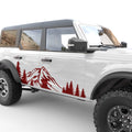 MOUNTAINS AND FOREST BODY GRAPHIC DECAL FITS 2024 FORD BRONCO 4 DOOR