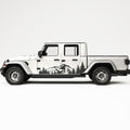 MOUNTAINS AND FOREST SIDE GRAPHIC DECAL FITS JEEP GLADIATOR