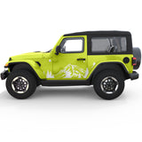 MOUNTAINS AND FOREST SIDE GRAPHIC DECAL FITS 2018+ JEEP WRANGLER 2 DOOR JL