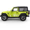 MOUNTAINS AND FOREST SIDE GRAPHIC DECAL FITS 2018+ JEEP WRANGLER 2 DOOR JL