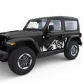 MOUNTAINS AND FOREST BODY GRAPHIC DECAL FITS 2018+ JEEP WRANGLER 2 DOOR JLU