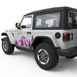 MOUNTAINS AND FOREST DOOR DECAL FITS 2018+ JEEP WRANGLER 2 DOOR JLU