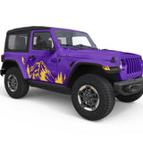 MOUNTAINS AND FOREST BODY GRAPHIC DECAL FITS 2005-2017 JEEP WRANGLER 2 DOOR JKU