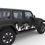 MOUNTAINS AND FOREST DOOR DECAL FITS 2005-2017 JEEP WRANGLER 4 DOOR JKU