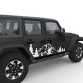 MOUNTAINS AND FOREST DOOR DECAL FITS 2005-2017 JEEP WRANGLER 4 DOOR JKU