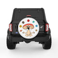 MUSHROOM YOGI PLANETS WHITE TIRE COVER