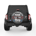 MY FAVORITE PERSON IS IN THE NAVY BLACK CARBON FIBER TIRE COVER