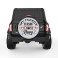 MY FAVORITE PERSON IS IN THE NAVY SILVER CARBON FIBER TIRE COVER
