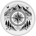 NATURE COMPASS WHITE TIRE COVER