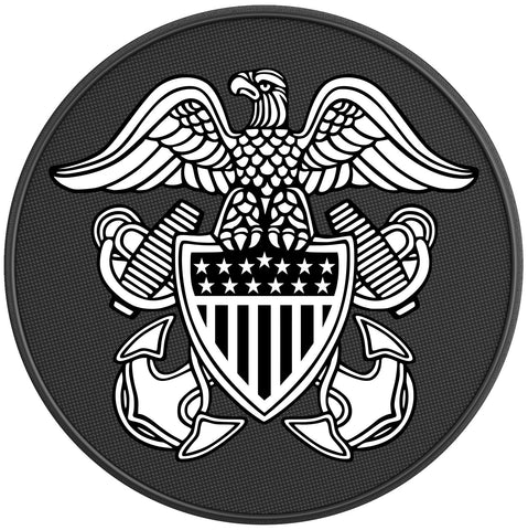 NAVAL CREST BLACK CARBON FIBER TIRE COVER