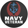 NAVY VETERAN ANCHOR BLACK TIRE COVER