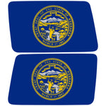 NEBRASKA STATE FLAG QUARTER WINDOW DRIVER & PASSENGER DECALS