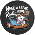 NEED BREAK FROM REALITY BLACK TIRE COVER