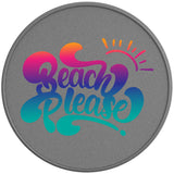 NEON BEACH PLEASE SILVER CARBON FIBER TIRE COVER