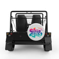 NEON BEACH PLEASE WHITE CARBON FIBER TIRE COVER FOR MOKE