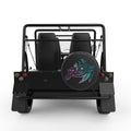 NEON FLOWER TURTLE BLACK CARBON FIBER TIRE COVER FOR MOKE