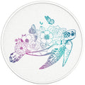 NEON FLOWER TURTLE BLACK TIRE COVER