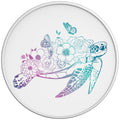 NEON FLOWER TURTLE WHITE TIRE COVER