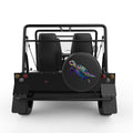 NEON SEA TURTLE BLACK CARBON FIBER TIRE COVER FOR MOKE