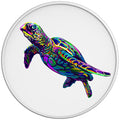 NEON SEA TURTLE WHITE TIRE COVER