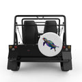 NEON SEA TURTLE WHITE CARBON FIBER TIRE COVER FOR MOKE