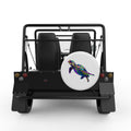 NEON SEA TURTLE WHITE TIRE COVER FOR MOKE