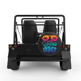 NEON SUMMER VIBES BLACK CARBON FIBER TIRE COVER FOR MOKE