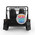 NEON SUMMER VIBES SILVER CARBON FIBER TIRE COVER FOR MOKE