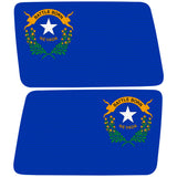 NEVADA STATE FLAG QUARTER WINDOW DRIVER & PASSENGER DECALS