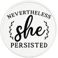 NEVERTHELESS SHE PERSISTED BLACK TIRE COVER