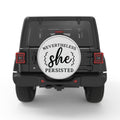NEVERTHELESS SHE PERSISTED BLACK TIRE COVER