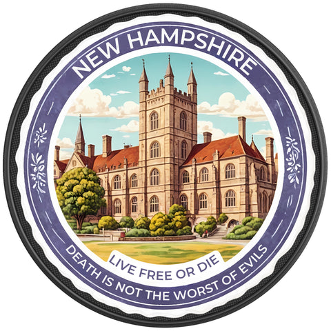 NEW HAMPSHIRE PEARL  WHITE CARBON FIBER TIRE COVER