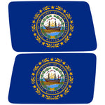 NEW HAMPSHIRE STATE FLAG QUARTER WINDOW DRIVER & PASSENGER DECALS