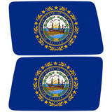 NEW HAMPSHIRE STATE FLAG QUARTER WINDOW DRIVER & PASSENGER DECALS