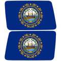 NEW HAMPSHIRE STATE FLAG QUARTER WINDOW DRIVER & PASSENGER DECALS
