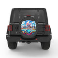 NEW JERSEY PEARL  WHITE CARBON FIBER TIRE COVER