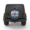 NEW JERSEY BLACK CARBON FIBER TIRE COVER