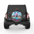 NEW JERSEY BLACK CARBON FIBER TIRE COVER