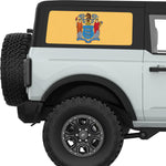 NEW JERSEY STATE FLAG QUARTER WINDOW DECAL FITS 2021+ FORD BRONCO 2 DOOR HARD TOP