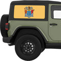 NEW JERSEY STATE FLAG QUARTER WINDOW DECAL FITS 2011-2018 JEEP WRANGLER 2 DOOR HARD TOP JK