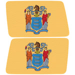 NEW JERSEY STATE FLAG QUARTER WINDOW DRIVER & PASSENGER DECALS