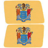 NEW JERSEY STATE FLAG QUARTER WINDOW DRIVER & PASSENGER DECALS